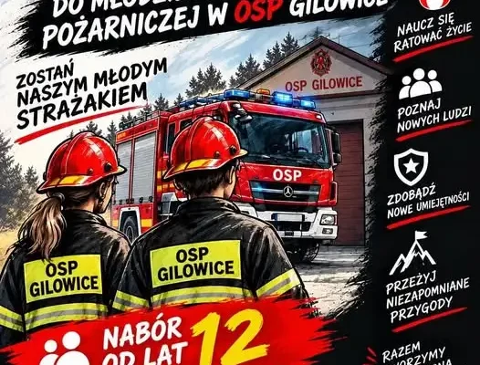 OSP Gilowice zaprasza młodzież na nowy nabór do drużyny pożarniczej