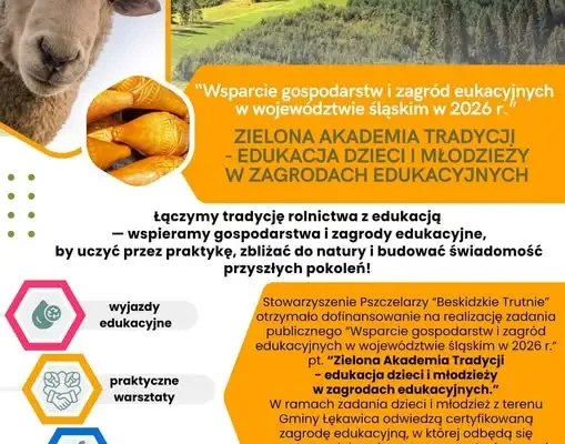 Beskidzkie Trutnie zapraszają uczniów z Gminy Łękawica na warsztaty w zagrodzie edukacyjnej