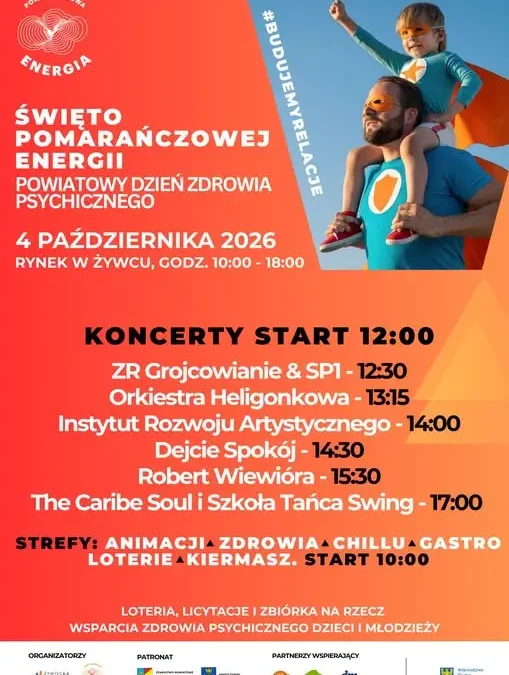 Żywiec: Święto Pomarańczowej Energii i Powiatowy Dzień Zdrowia Psychicznego na Rynku