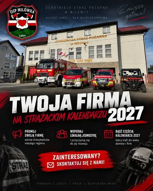 OSP Milówka szuka partnerów do strażackiego kalendarza na 2027 rok