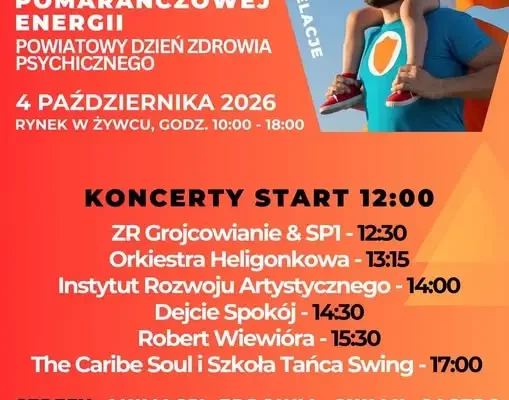 Święto Pomarańczowej Energii w Żywcu – dzień zdrowia psychicznego i dobrej zabawy