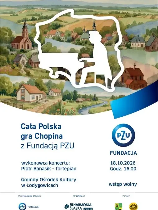 Koncert chopinowski w Łodygowicach – Piotr Banasik wystąpi 18 października