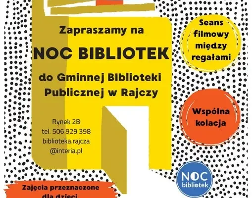 Noc Bibliotek 2026 w Rajczy – zapisy na wyjątkową noc dla dzieci