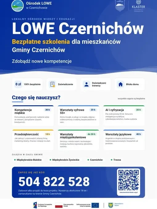 Bezpłatne szkolenia i warsztaty dla mieszkańców Gminy Czernichów