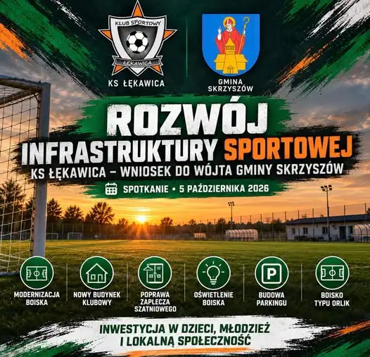KS Łękawica składa wniosek do Wójta Gminy Skrzyszów o rozbudowę kompleksu sportowego