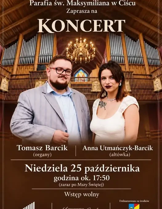 Koncert organowo-altówkowy w parafii św. Maksymiliana w Ciścu