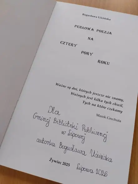 Nowe tomiki poezji w bibliotece w Lipowej – dzieła lokalnych autorek