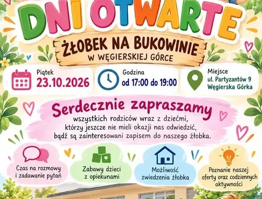 Dzień Otwarty w Gminnym Żłobku „Na Bukowinie” w Węgierskiej Górce