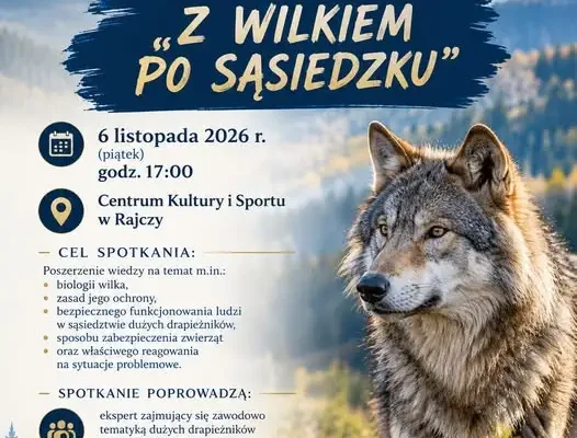 Rajcza: spotkanie o wilkach już 6 listopada