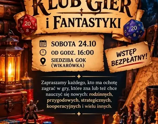 Planszówkowy wieczór w GOK Lipowa – Wikarówka już w sobotę