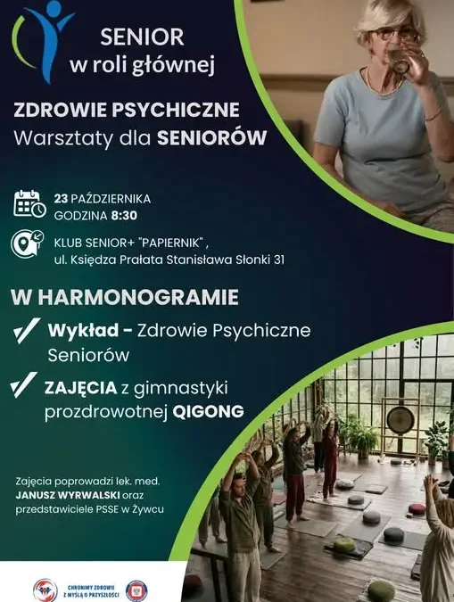 Warsztaty o zdrowiu psychicznym dla seniorów w Klubie Senior+ „Papiernik” w Żywcu