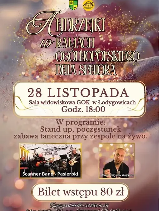 Andrzejki dla seniorów w Łodygowicach – muzyka, humor i wspólna zabawa