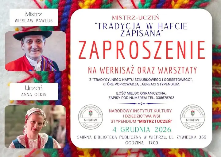 Warsztaty haftu sznurkowego w bibliotece w Wieprzu – zapisy trwają