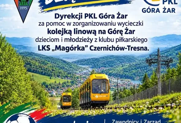 Młodzi piłkarze z LKS Magórka Czernichów-Tresna na Górze Żar