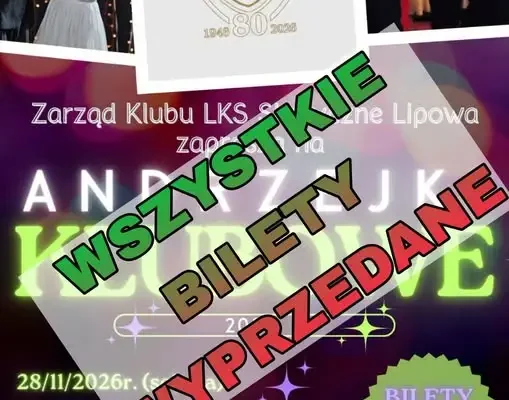 Andrzejki LKS Skrzyczne Lipowa wyprzedane – komplet biletów