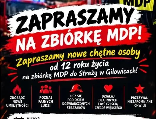 MDP Gilowice zaprasza na zbiórkę 24 października