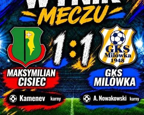 Remis 1:1 z Maksymilianem Cisiec – punkty podzielone po karnych