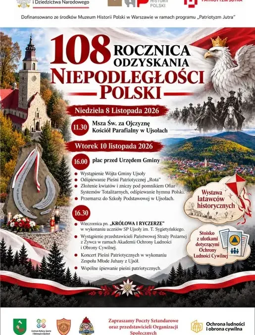Ujsoły świętują 108. rocznicę niepodległości – msza, wieczornica i koncert