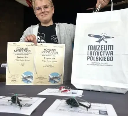 Filip Jeziorski z dwiema nagrodami na wystawie modelarskiej w Krakowie