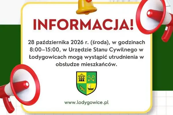Przerwa w dostawie prądu zakłóci pracę USC w Łodygowicach 28 października