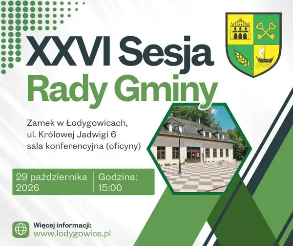 XXVI Sesja Rady Gminy Łodygowice – 29 października 2026